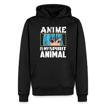 Anime is My Spirit Animal Funny Anime Costume - Men’s Premium Organic Hoodie - black - Front - Nico (187cm)