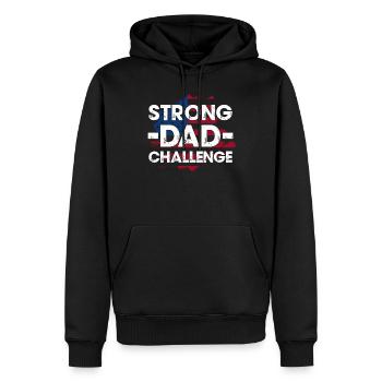 Starker Vater Herausforderung T-Shirt - Männer Premium Bio Hoodie - Schwarz - Vorne - Nico (187cm)