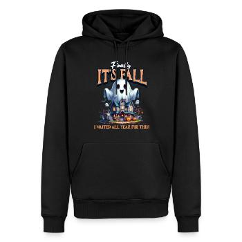 Finalement, c’est l’automne que j’ai attendu toute l’année pour cela - Sweat à capuche Premium bio Homme - noir - Devant - Nico (187cm)