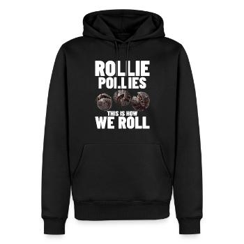 Rollie Pollies c’est comme ça que nous roulons Insect Pill Bug - Sweat à capuche Premium bio Homme - noir - Devant - Nico (187cm)