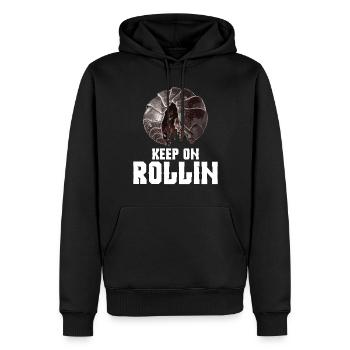 Entomologiste Keep on rollin Propriétaire d’insecte Rollie - Sweat à capuche Premium bio Homme - noir - Devant - Nico (187cm)