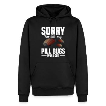 minuscules punaises dompteuses entomologiste isopode rollie - Sweat à capuche Premium bio Homme - noir - Devant - Nico (187cm)