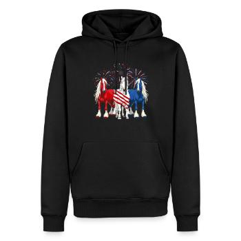 Haflinger Pony Horse Owner Horseback Riding - Männer Premium Bio Hoodie - Schwarz - Vorne - Nico (187cm)