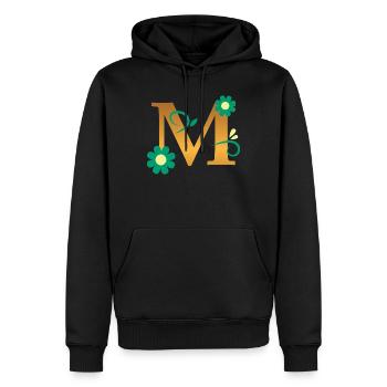 M - Männer Premium Bio Hoodie - Schwarz - Vorne - Nico (187cm)