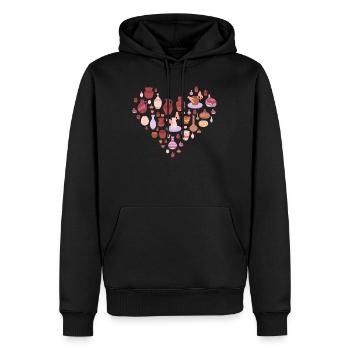 Liebe Zur Töpferei Herzform Kunst - Männer Premium Bio Hoodie - Schwarz - Vorne - Nico (187cm)