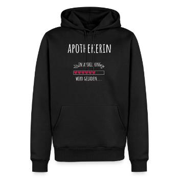 Étudiant en pharmacie Profession Formation pharmacien - Sweat à capuche Premium bio Homme - noir - Devant - Nico (187cm)
