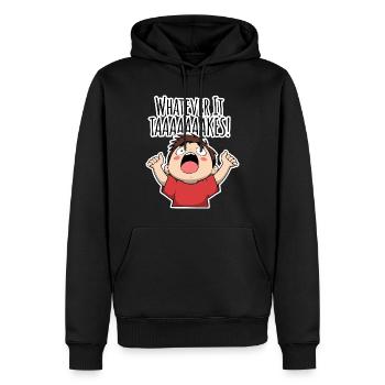 Whatever it TAAAAAKES! - Men’s Premium Organic Hoodie - black - Front - Nico (187cm)