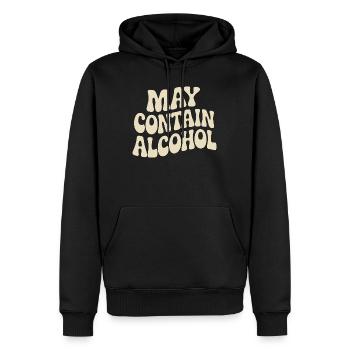 May Contain Alcohol Alkohol Mallorca Saufen JGA - Männer Premium Bio Hoodie - Schwarz - Vorne - Nico (187cm)