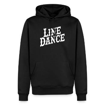 Style typographique de la danse en ligne - Sweat à capuche Premium bio Homme - noir - Devant - Nico (187cm)