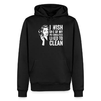 Haushalt Humor Shirt für Frauen - Männer Premium Bio Hoodie - Schwarz - Vorne - Nico (187cm)