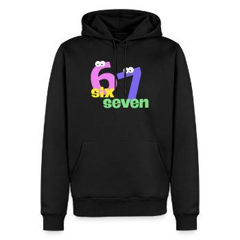 Tendance Six Seven - Sweat à capuche Premium bio Homme - noir - Devant - Nico (187cm)