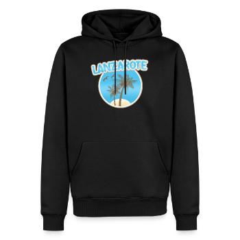 Geschenk für Lanzarote - Männer Premium Bio Hoodie - Schwarz - Vorne - Nico (187cm)