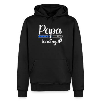 Papa 2027 Loading Werdender Papa 2027 - Männer Premium Bio Hoodie - Schwarz - Vorne - Nico (187cm)
