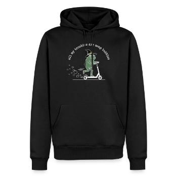 All My Troubles Are Soap Bubbles - Männer Premium Bio Hoodie - Schwarz - Vorne - Nico (187cm)