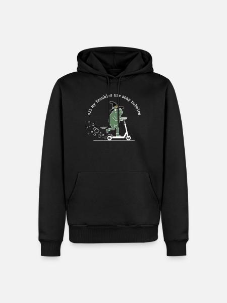 All My Troubles Are Soap Bubbles - Männer Premium Bio Hoodie - Schwarz