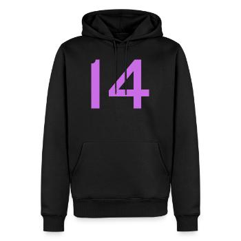14 - Sweat à capuche Premium bio Homme - noir - Devant - Nico (187cm)