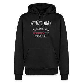 Gynäkologin Ausbildung Medizinstudium Ärztin  - Männer Premium Bio Hoodie - Schwarz - Vorne - Nico (187cm)