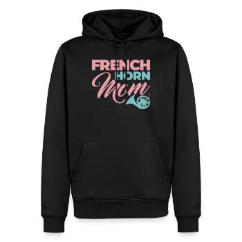 Maman Cor Français - Sweat à capuche Premium bio Homme - noir - Devant - Nico (187cm)