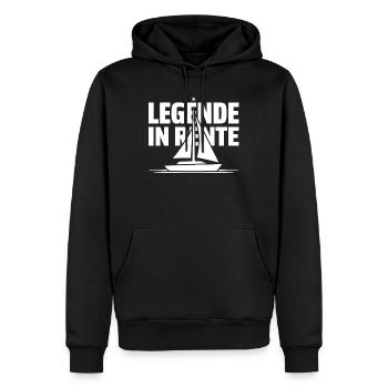 Legende in Rente - Männer Premium Bio Hoodie - Schwarz - Vorne - Nico (187cm)