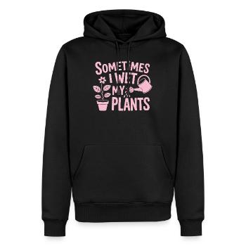 Zimmerpflanzen Sprüche Lustiges Blumen Geschenk - Männer Premium Bio Hoodie - Schwarz - Vorne - Nico (187cm)