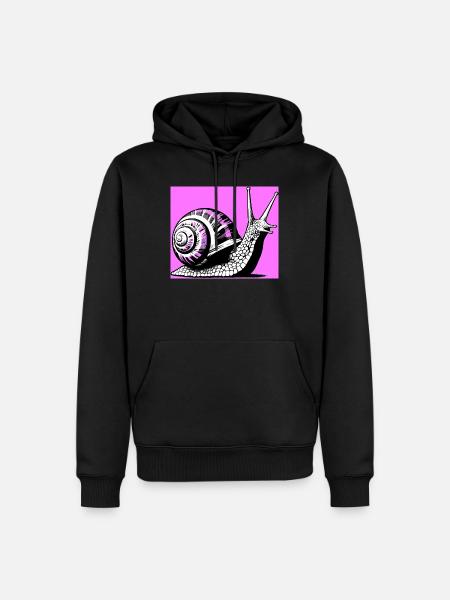 Snail - Men’s Premium Organic Hoodie - black