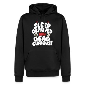 Privé de sommeil et mort curieux - Sweat à capuche Premium bio Homme - noir - Devant - Nico (187cm)