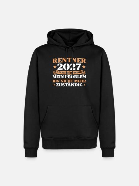 Rentner 2027 Abschiedsgeschenk Kollege - Männer Premium Bio Hoodie - Schwarz