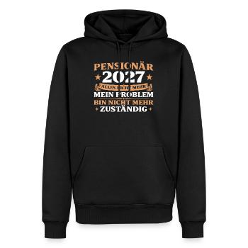 Pensionär 2027 Abschiedsgeschenk Beamter - Männer Premium Bio Hoodie - Schwarz - Vorne - Nico (187cm)