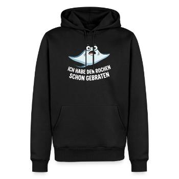 Rochen Schon Gebraten Stachelrochen Manta Rochen - Männer Premium Bio Hoodie - Schwarz - Vorne - Nico (187cm)