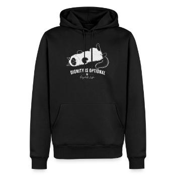 Chat-poupée de chiffon – La dignité est optionnelle - Sweat à capuche Premium bio Homme - noir - Devant - Nico (187cm)