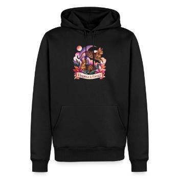 Aesthetic Bengal Cats Art - Men’s Premium Organic Hoodie - black - Front - Nico (187cm)
