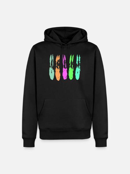 Farben Muster - Abstrakt - Männer Premium Bio Hoodie - Schwarz