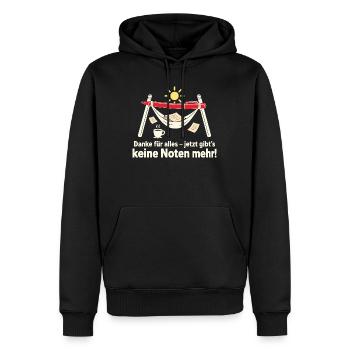 Lehrer Ruhestand Abschiedsgeschenk Keine Noten - Männer Premium Bio Hoodie - Schwarz - Vorne - Nico (187cm)