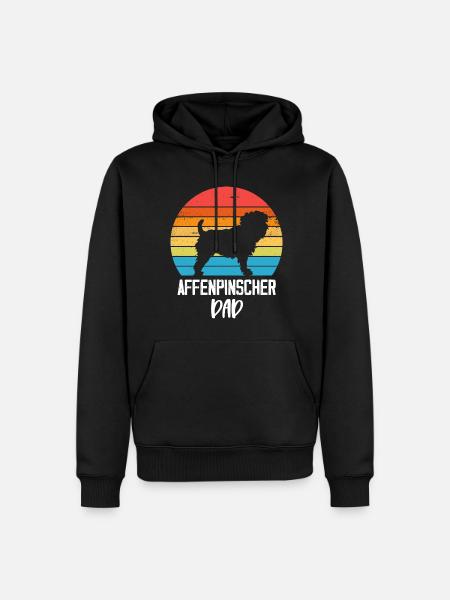 Affenpinscher Papa - Men’s Premium Organic Hoodie - black