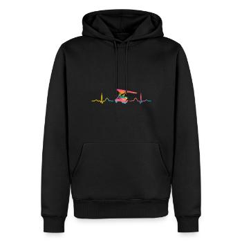 Paratrike Moteur Deltaglider Deltatrike - Sweat à capuche Premium bio Homme - noir - Devant - Nico (187cm)