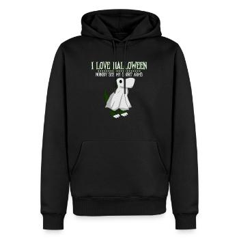 Ghost Dinosaur - Männer Premium Bio Hoodie - Schwarz - Vorne - Nico (187cm)