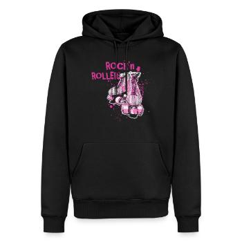 Roller skates roller shirt gift rock childhood - Men’s Premium Organic Hoodie - black - Front - Nico (187cm)