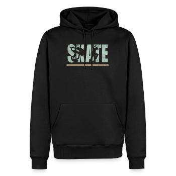 Skate Skater Skaten Skating Skateboard Boarding - Männer Premium Bio Hoodie - Schwarz - Vorne - Nico (187cm)