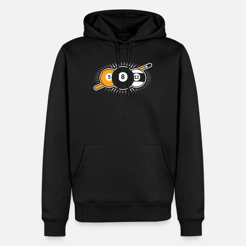 Billard - Sweat à capuche Premium bio Homme - noir