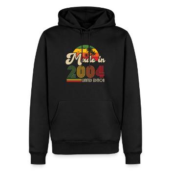 Humor Geburtstagsgeschenk 2004 Vintage Retro - Männer Premium Bio Hoodie - Schwarz - Vorne - Nico (187cm)