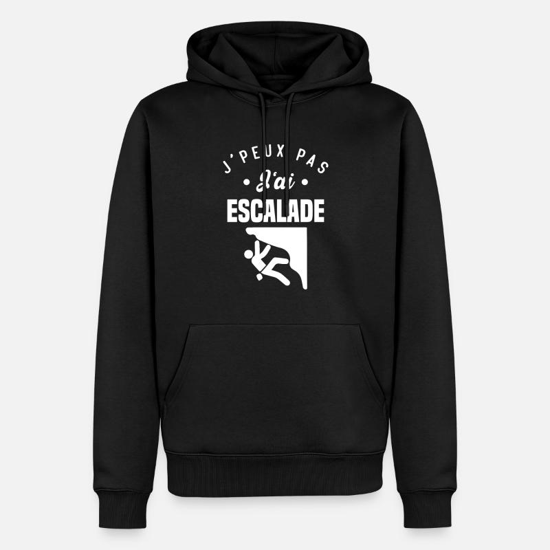 J'peux pas j'ai escalade - Sweat à capuche Premium bio Homme - noir