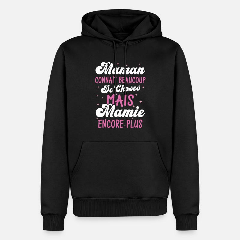 Maman connaît beaucoup de choses - Sweat à capuche Premium bio Homme - noir
