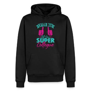Cette Fille Est Une Super Collègue - Sweat à capuche Premium bio Homme - noir - Devant - Nico (187cm)