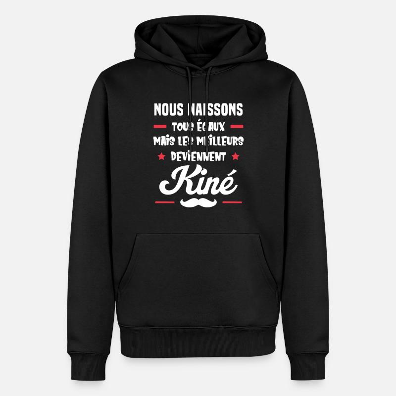 Les meilleurs deviennent kiné - Sweat à capuche Premium bio Homme - noir