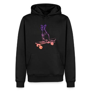 Skateboard Kangourou Skateboard Skater - Sweat à capuche Premium bio Homme - noir - Devant - Nico (187cm)