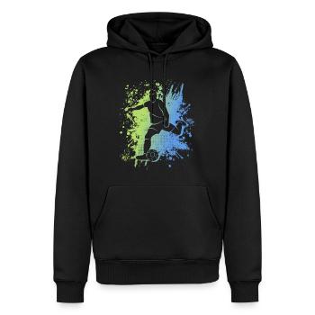 Fußball Fußballspieler Jungen Fußballer - Männer Premium Bio Hoodie - Schwarz - Vorne - Nico (187cm)