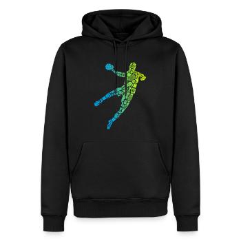 Handballer Symbole Handballspieler Jungen Handball - Männer Premium Bio Hoodie - Schwarz - Vorne - Nico (187cm)