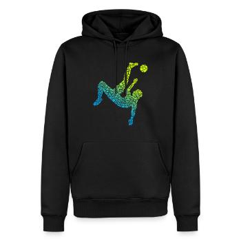 Fußball Symbole Fußballer Jungen Fußballspieler - Männer Premium Bio Hoodie - Schwarz - Vorne - Nico (187cm)