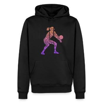 Volleyballspielerin Symbole Mädchen Volleyball - Männer Premium Bio Hoodie - Schwarz - Vorne - Nico (187cm)