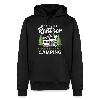 Wohnmobil Rentner endlich Zeit für Camping - Männer Premium Bio Hoodie - Schwarz - Vorne - Nico (187cm)
